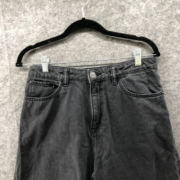 H&M Youth Teens 18 Loose Ample Denim Shorts Black Relaxed High Rise Girls - Picture 9 of 11